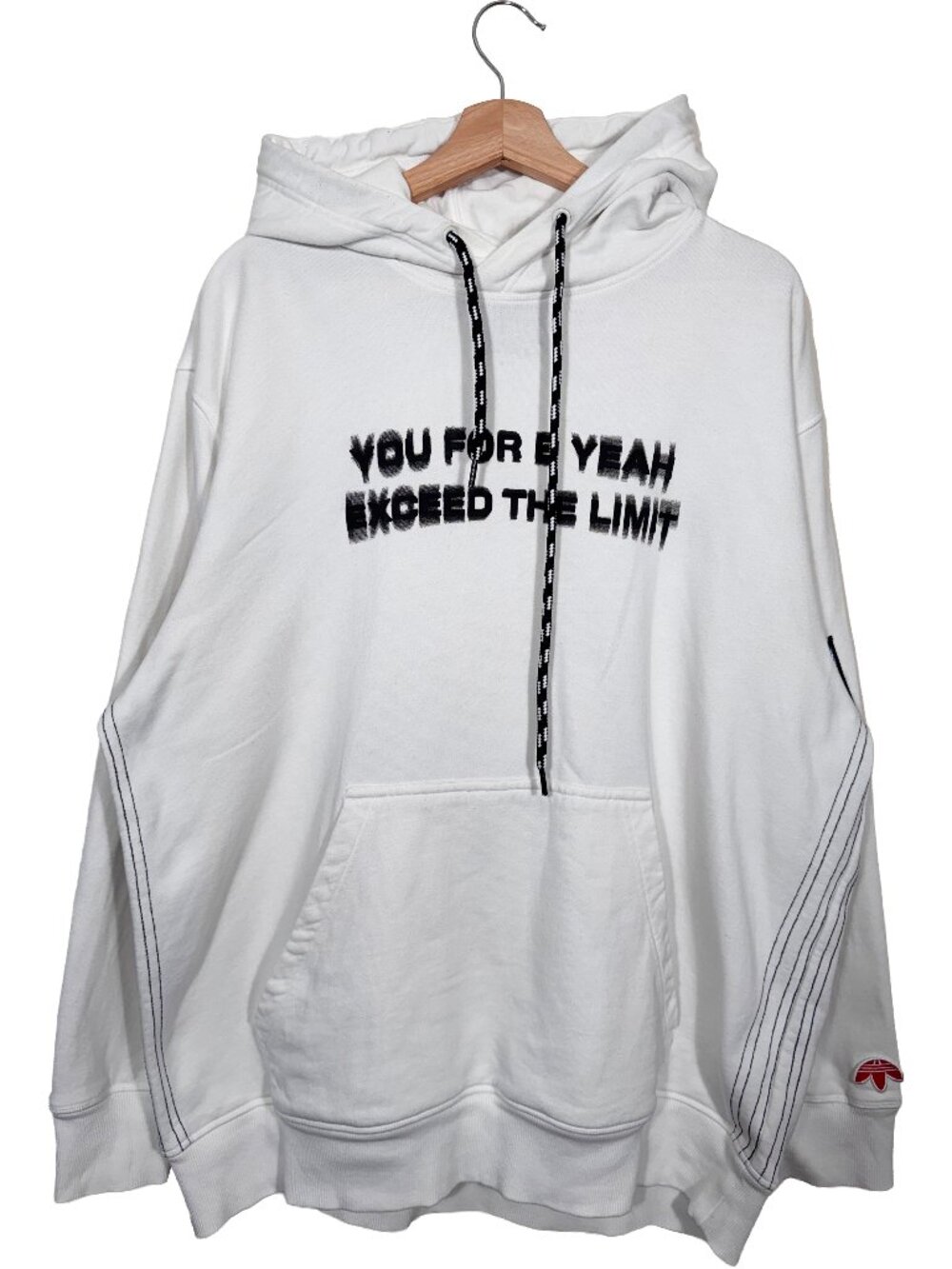 FL6920 - Adidas x Alexander Wang "You For E Yeah" Graphic Hoodie Core White sz L